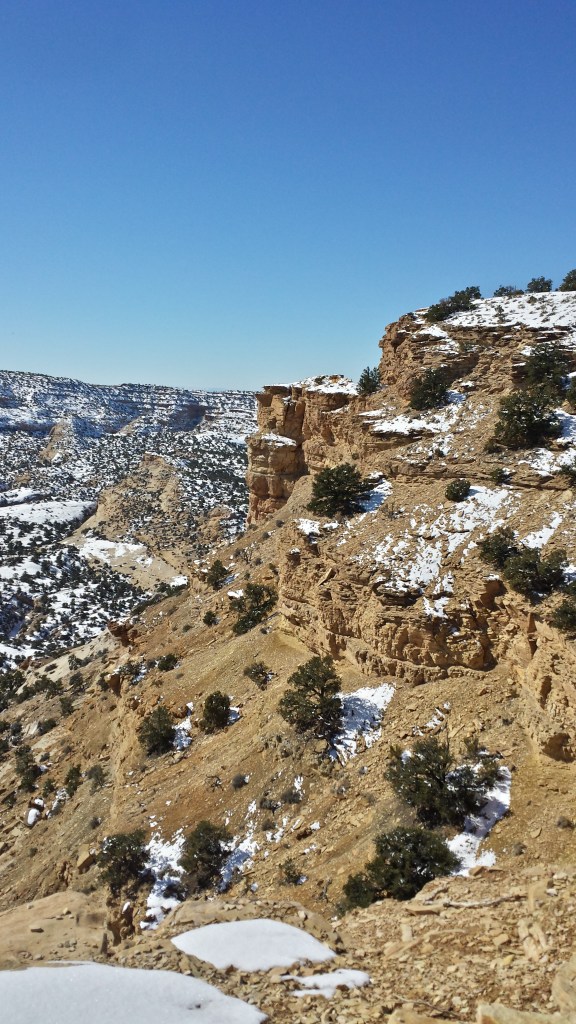 The canyons in Utah were snow-capped and breathtaking.....